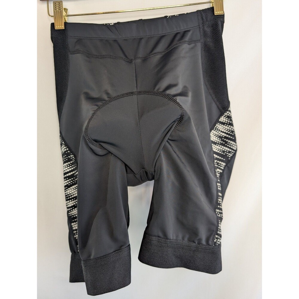 Beroy Cycling Shorts Women Large Black Gray Polyester Spandex Blend Padded TAGS